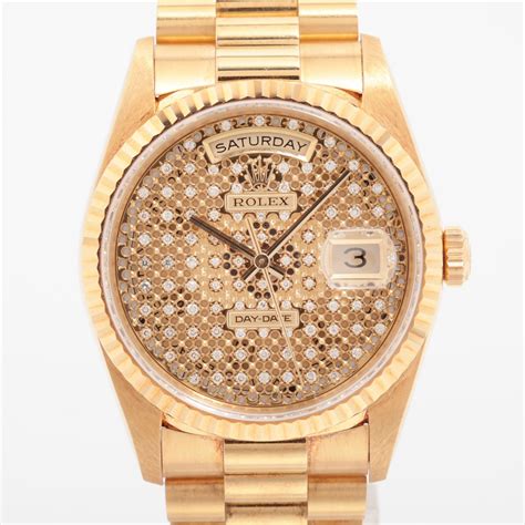rolex with diamonds on face